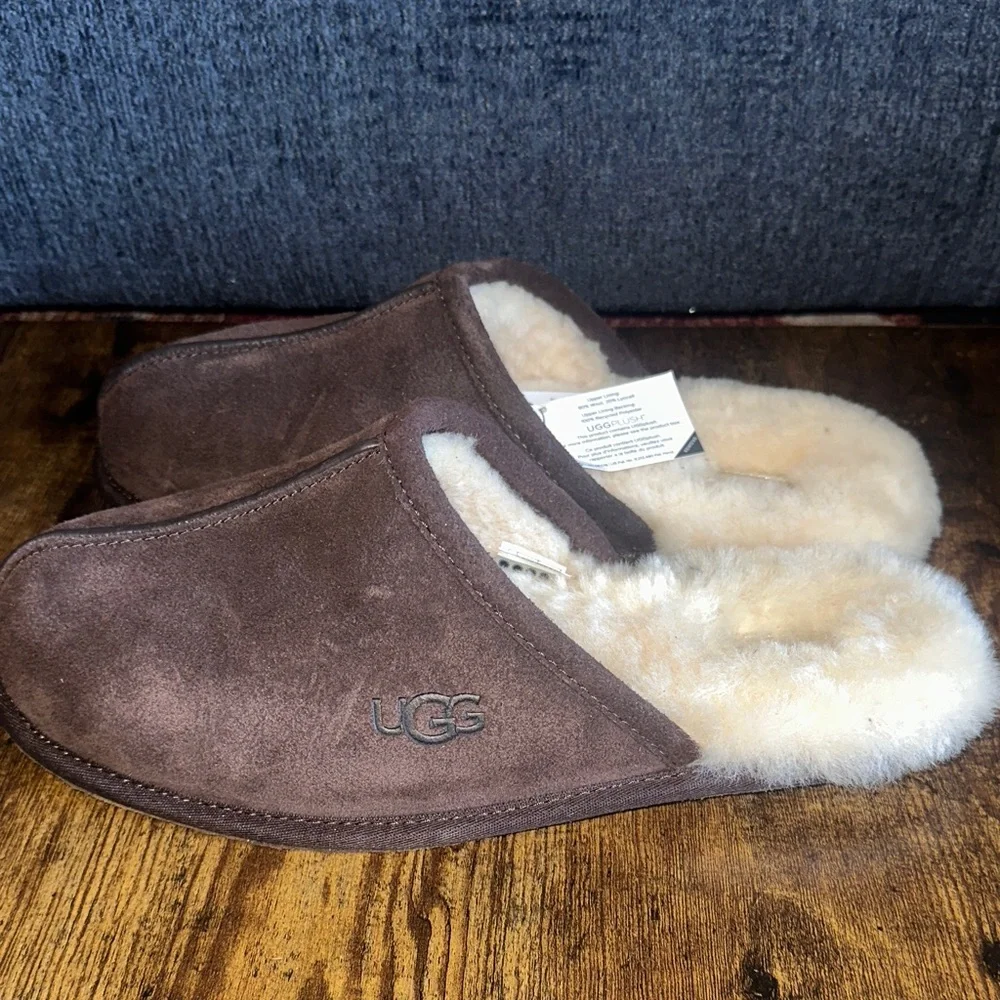 UGG Men's Scuff Suede Slippers - Espresso Brown - Size 11 - NWT